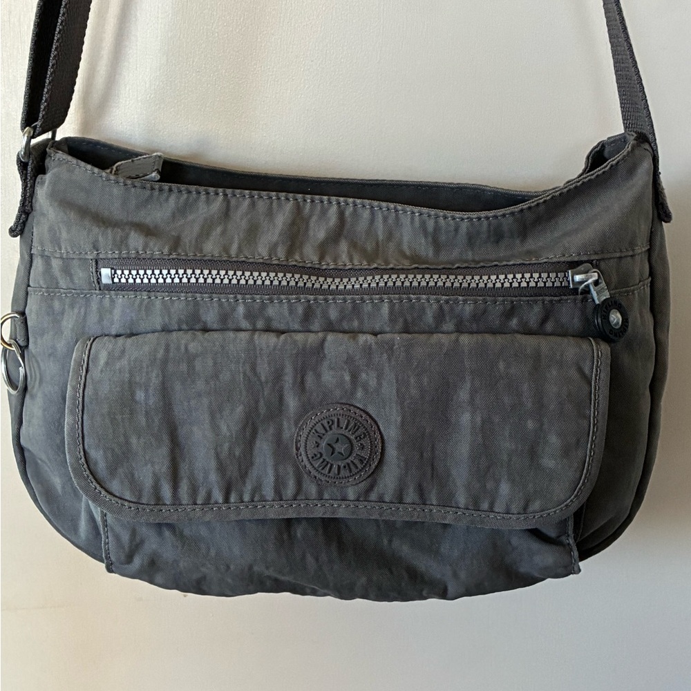 Kipling Syro Crossbody Nylon Bag Cool Grey 11” x 7”